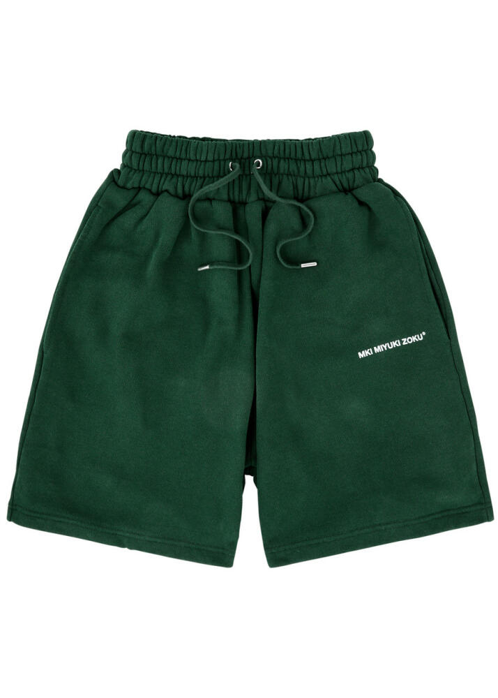 Mki Miyuki Zoku Logo-print Cotton-blend Shorts - Green Cover