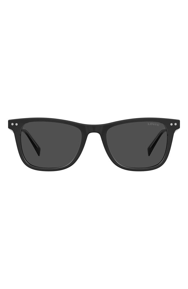 levi's 52mm Rectangular Sunglasses in Black /Grey Cover