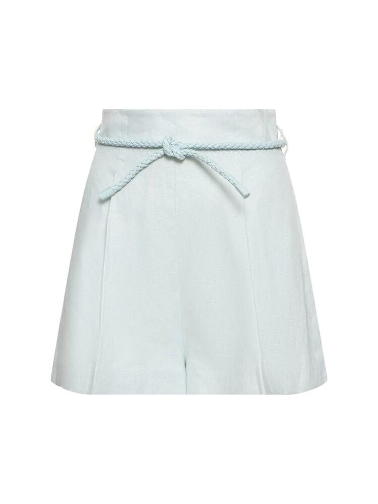 ZIMMERMANN Natura High Waisted Linen Shorts Cover