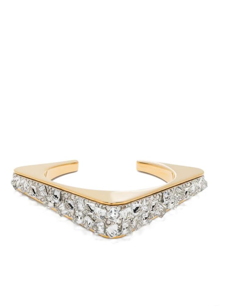 Lanvin Frequence crystal-embellished bracelet - Gold Cover