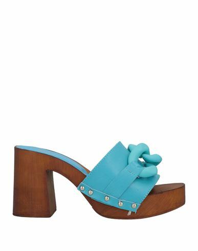 Unlace Woman Mules & Clogs Azure Soft Leather Cover