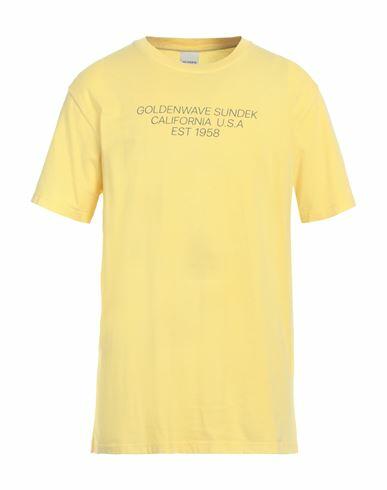 Sundek Man T-shirt Yellow Cotton Cover