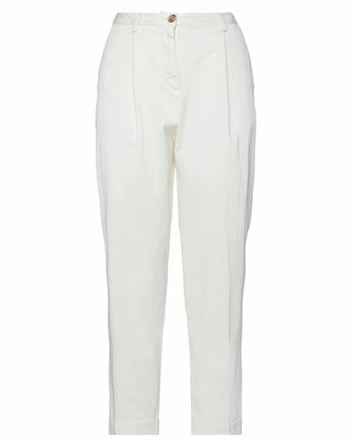 Manila Grace Woman Pants Ivory Lyocell, Cotton, Elastane Cover