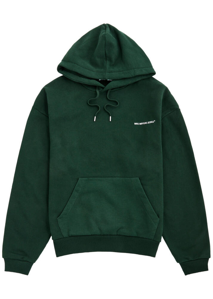 Mki Miyuki Zoku Logo Hooded Cotton-blend Sweatshirt - Green Cover