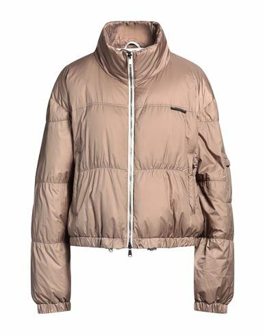 Brunello Cucinelli Woman Puffer Light brown Polyester, Ecobrass Cover