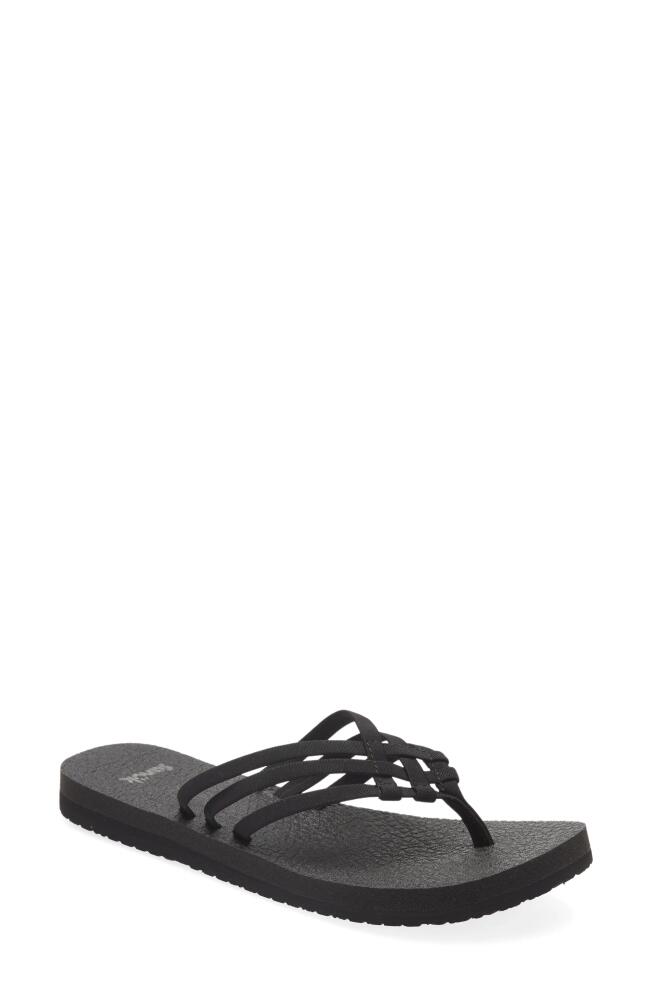 Sanuk Yoga Sandy Flip Flop in Blk Cover