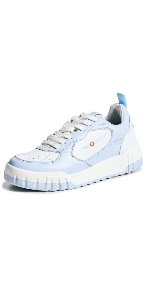 Casablanca Womens Pastel Court Sneakers Pale Blue Cover