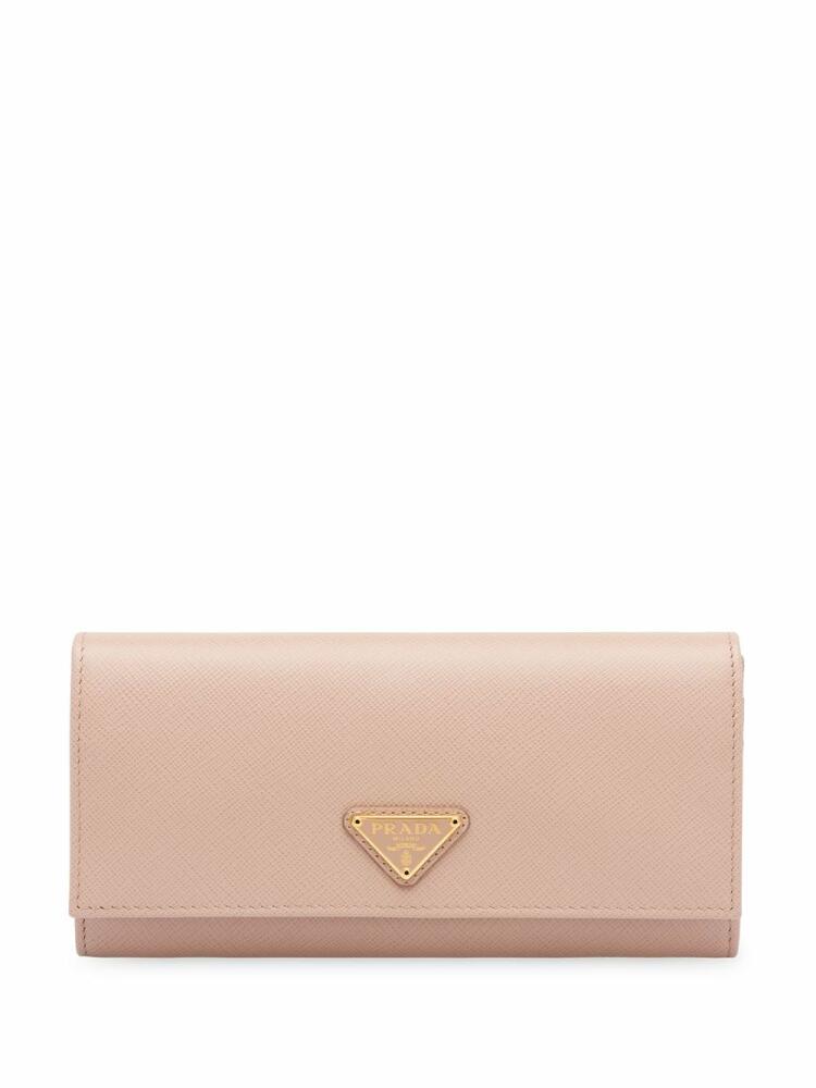 Prada saffiano logo wallet - Pink Cover