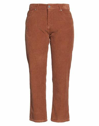 Souvenir Woman Pants Brown Cotton Cover