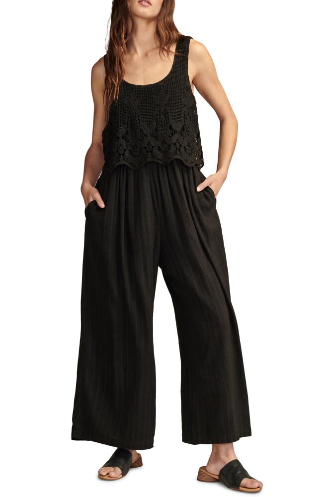 Lucky Brand Lace Bodice Jumpsuit in Meteorite Cover