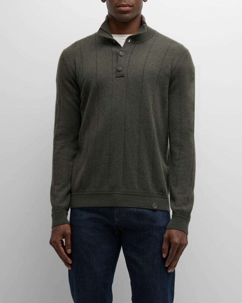 Brioni Men's Ribbed Wool Sweater Cover