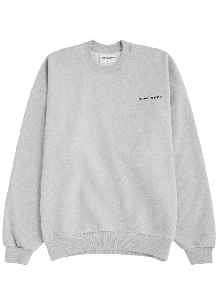 Mki Miyuki Zoku Uniform Logo-print Cotton-blend Sweatshirt - Grey Cover