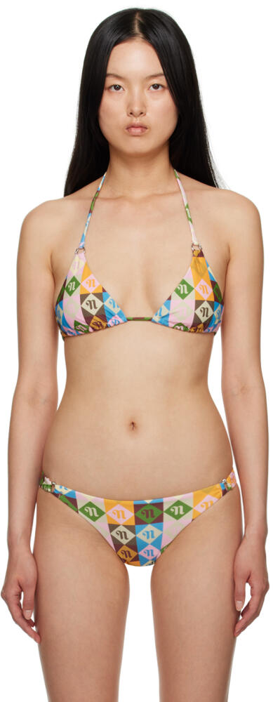 Nanushka Multicolor Zaida Bikini Top Cover