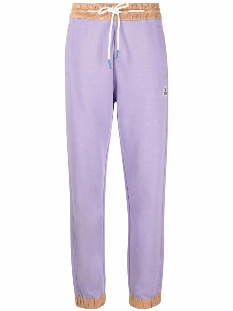 Moncler contrast-trim track pants - Purple Cover