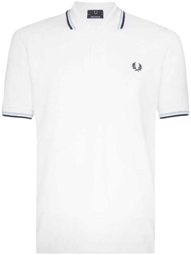 Fred Perry striped trim polo shirt - White Cover