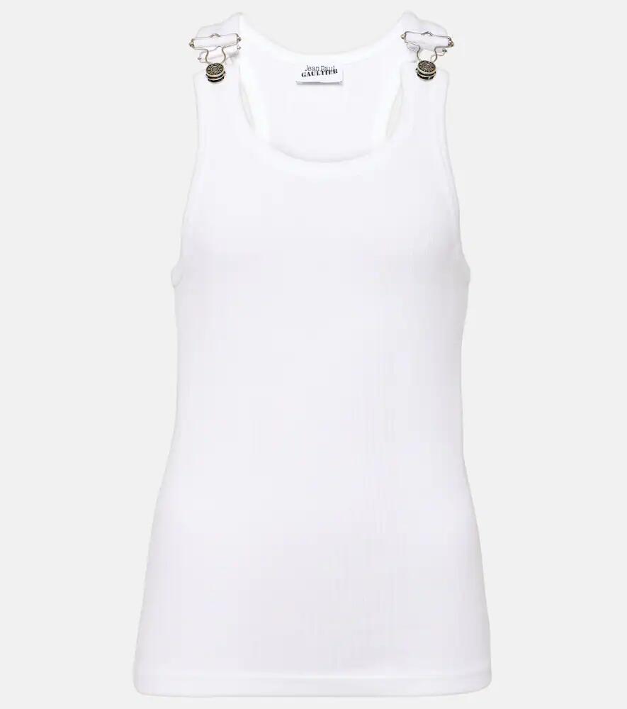 Jean Paul Gaultier Ribbed-knit cotton jersey tank top Cover