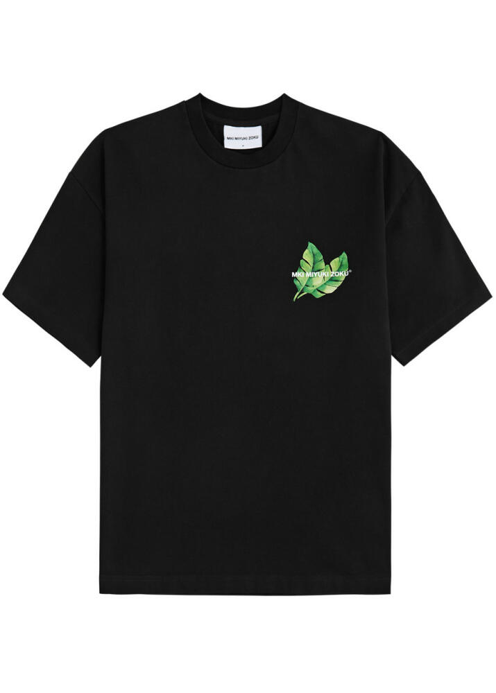 Mki Miyuki Zoku Logo-print Cotton T-shirt - Black Cover