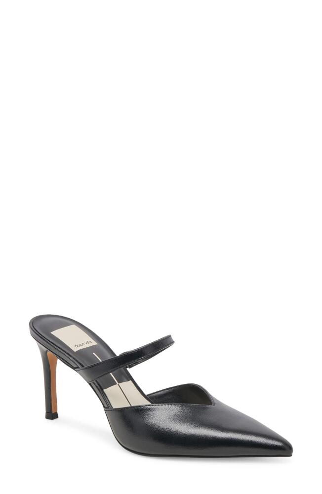 Dolce Vita Kanika Pointed Toe Pump in Midnight Crinkle Patent Cover