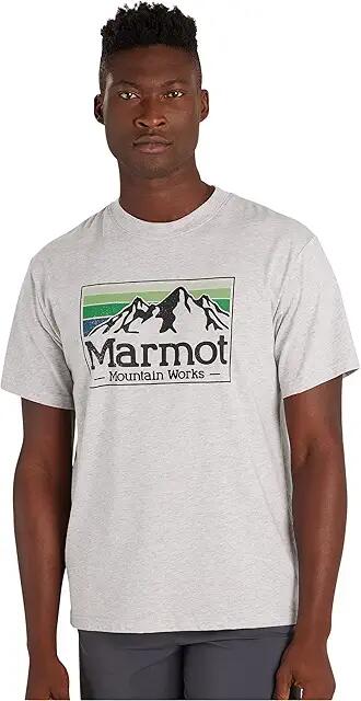 Marmot MMW Gradient Tee Short Sleeve (Light Grey Heather) Men's Clothing Cover