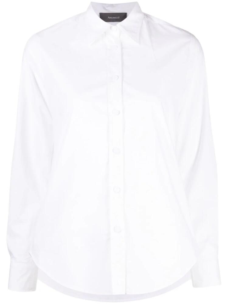 Lorena Antoniazzi straight-point collar cotton shirt - White Cover