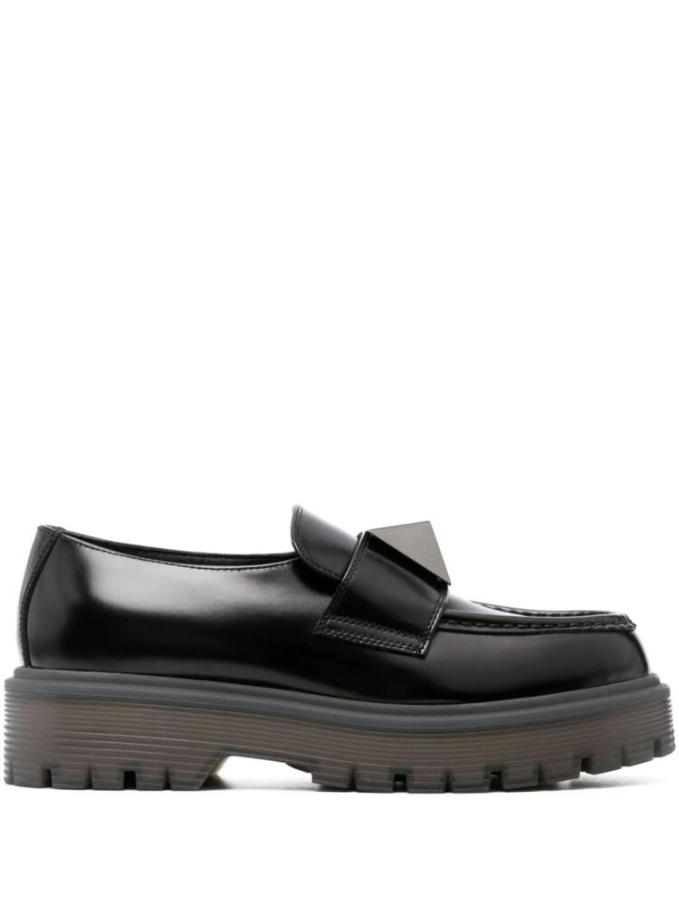 Valentino Garavani One Stud platform loafers - Black Cover