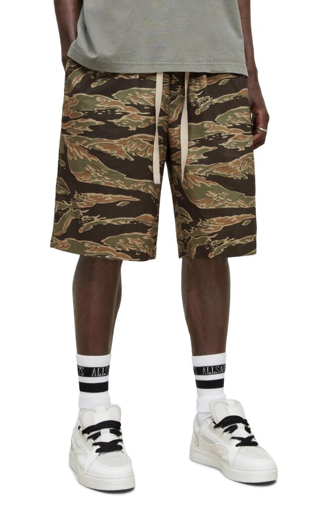 AllSaints Casper Cotton Shorts in Tiga Camo Cover