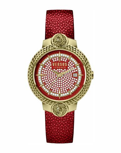 Versus Versace Mouffetard Crystal Strap Watch Woman Wrist watch Gold Stainless Steel Cover