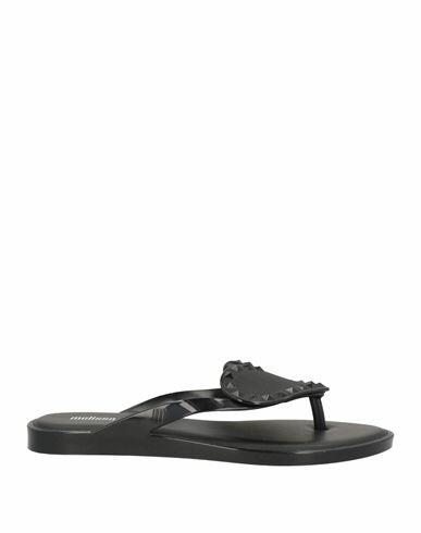 Melissa Woman Thong sandal Black Rubber Cover