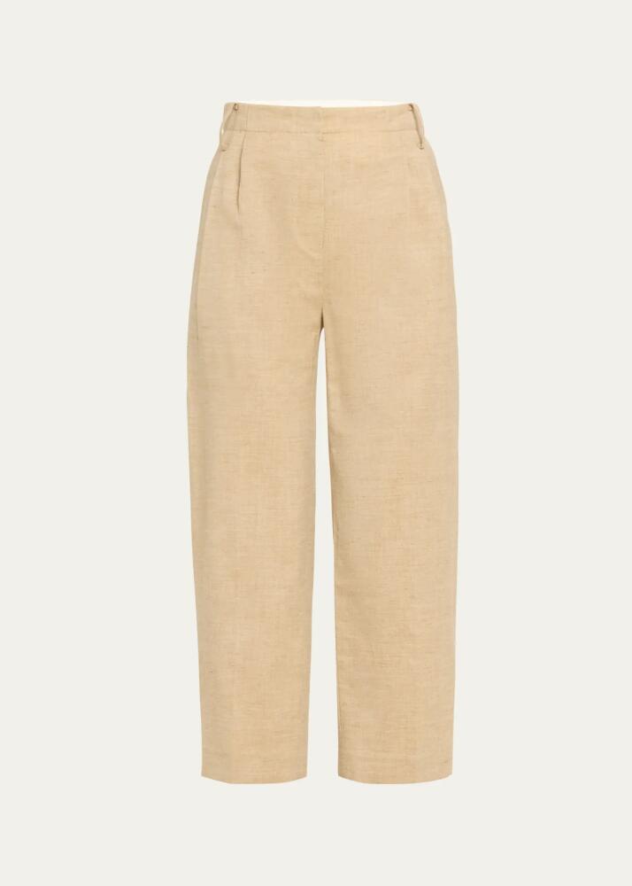 INTERIOR The Jareth Linen-Blend Suit Trousers Cover