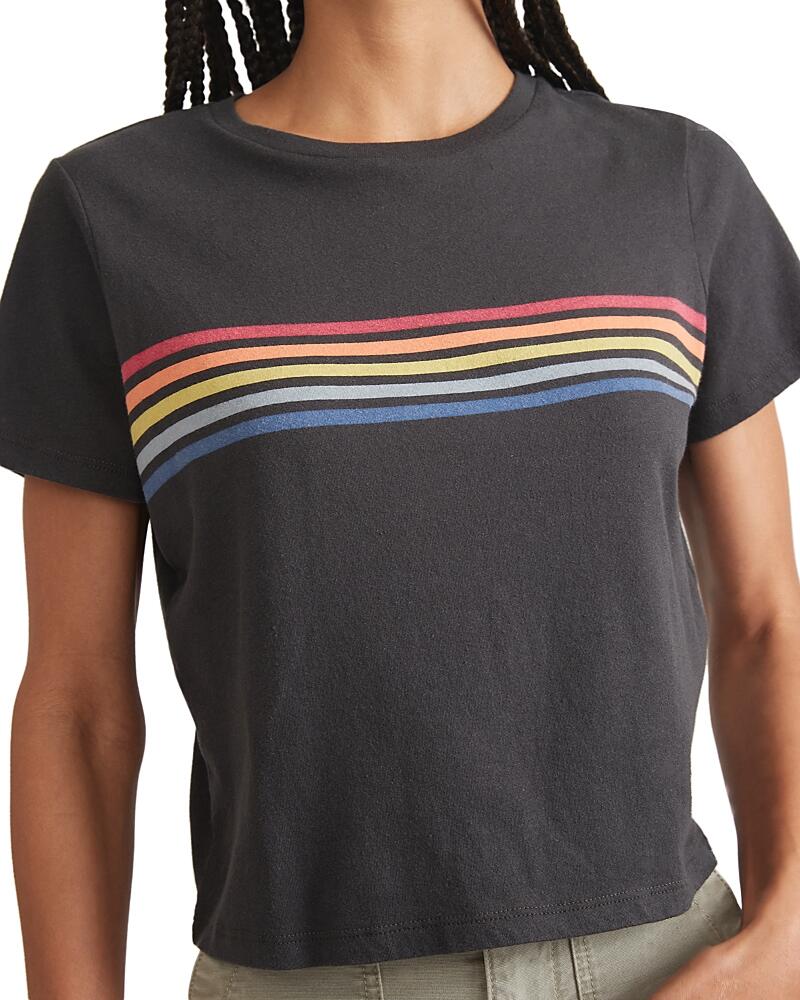 Marine Layer Striped Graphic Cropped Tee Cover