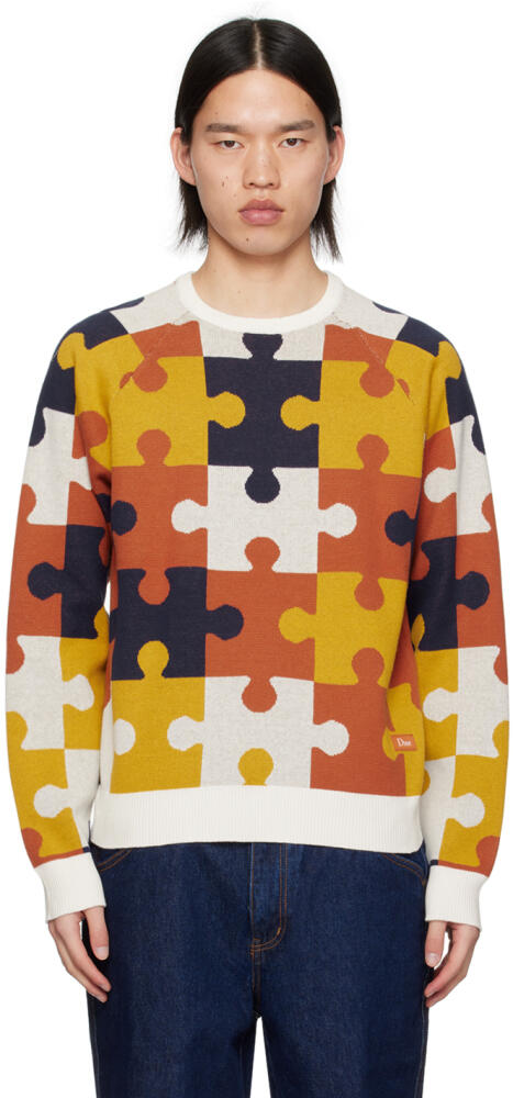 Dime Orange Camo Puzzle Sweater Cover