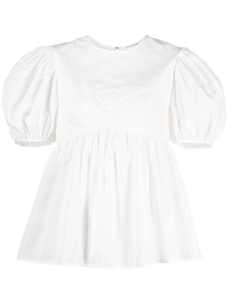 Cecilie Bahnsen Summer recycled polyester puff-sleeves blouse - White Cover