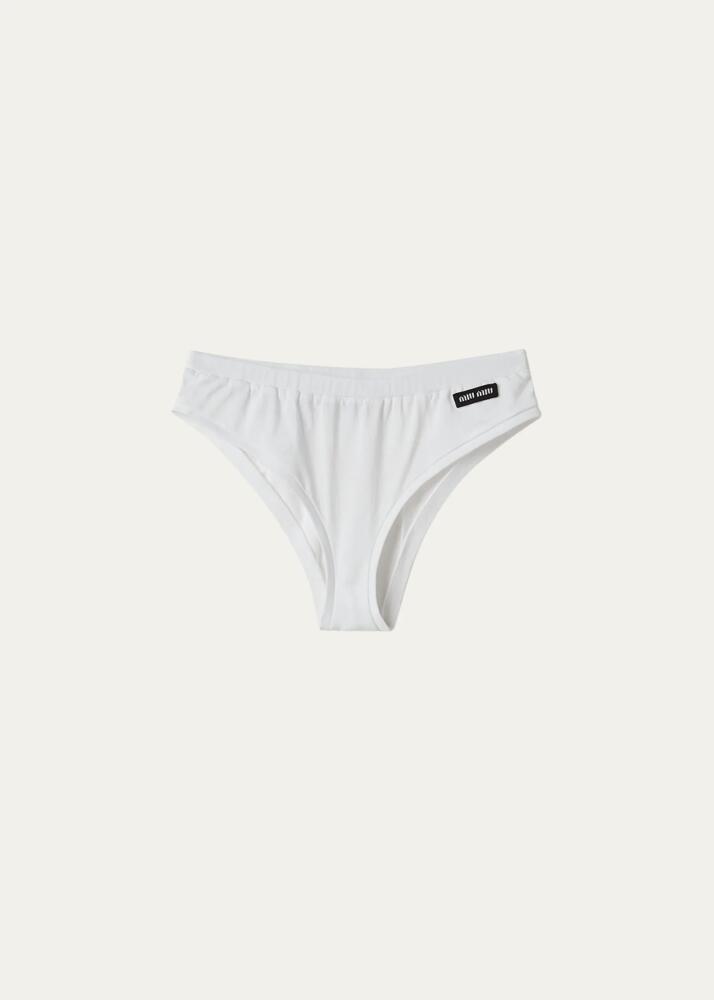 Miu Miu Logo-Tab Jersey Briefs Cover