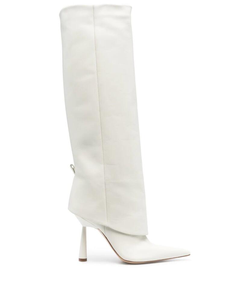 GIABORGHINI Rosie 110mm knee-high boots - White Cover