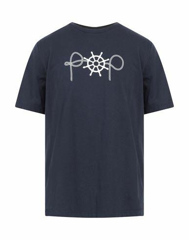 Pop Trading Company Man T-shirt Midnight blue Cotton Cover