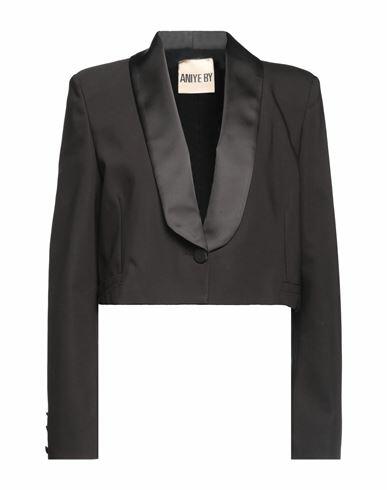 Aniye By Woman Blazer Black Cotton, Polyester, Elastane Cover