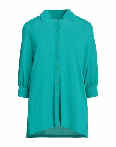 Alberta Ferretti Woman Cardigan Turquoise Viscose, Polyamide Cover