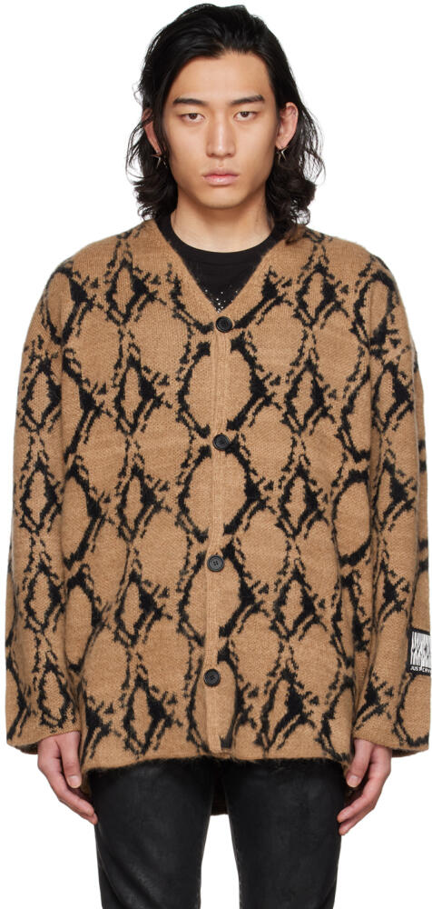 Just Cavalli Tan Graphic Cardigan Cover