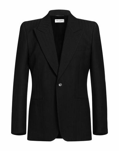 Saint Laurent Man Blazer Black Wool Cover