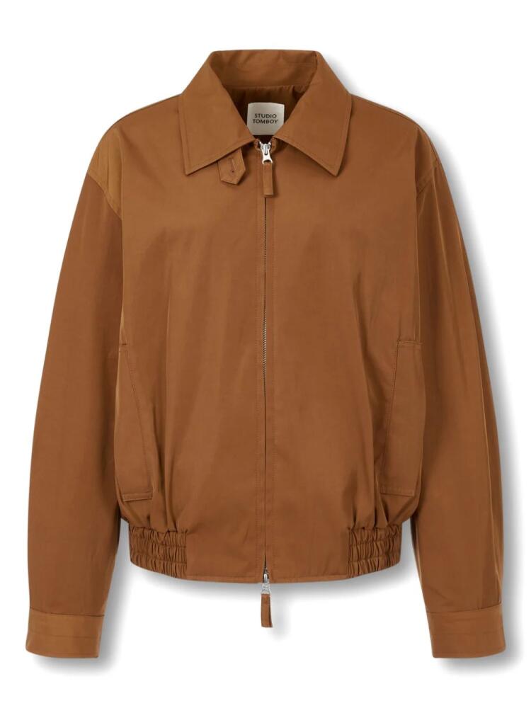 STUDIO TOMBOY zip-up bomber jacket - Brown Cover