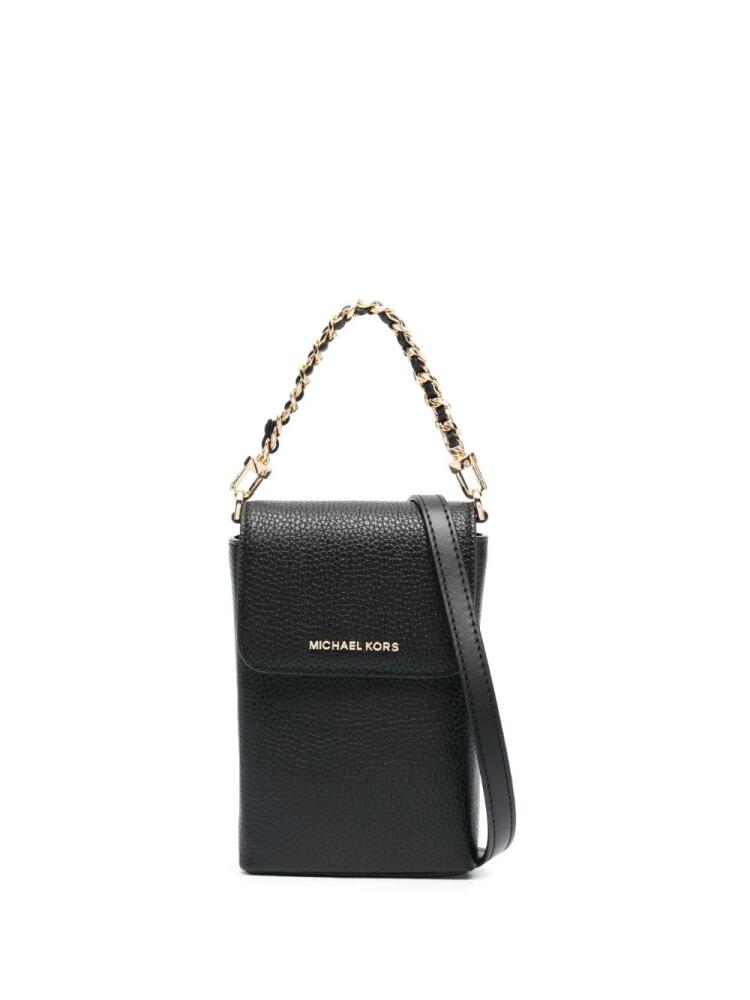 Michael Michael Kors logo-plaque leather cross-body bag - Black Cover