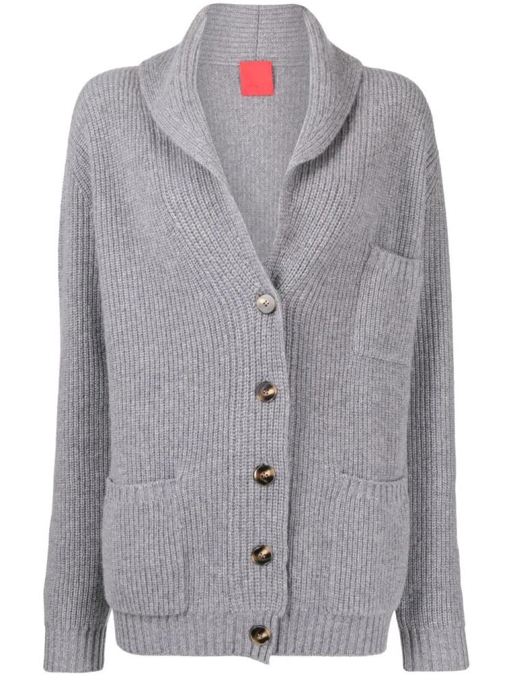 Cashmere In Love shawl-lapels knitted cardigan - Grey Cover