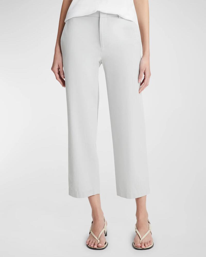 Vince Mid-Rise Washed Cotton Cropped Pants Cover