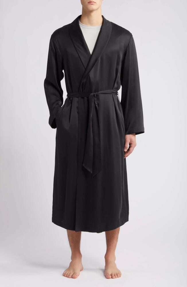 Lunya Washable Silk Robe in Immersed Black Cover