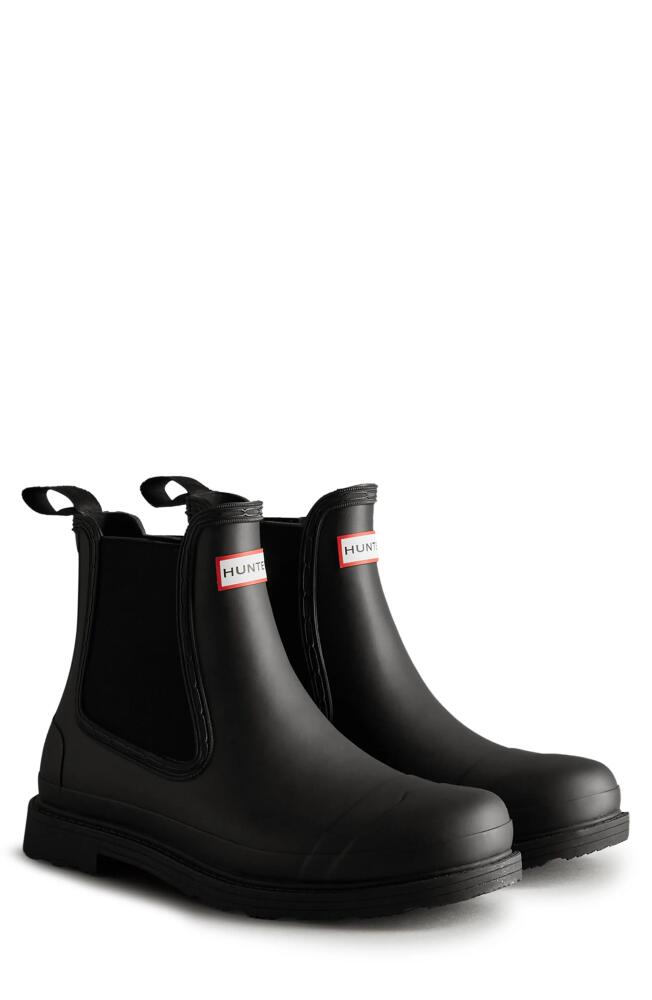 Hunter Commando Waterproof Chelsea Boot in Black Cover