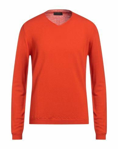 Lucques Man Sweater Orange Merino Wool Cover