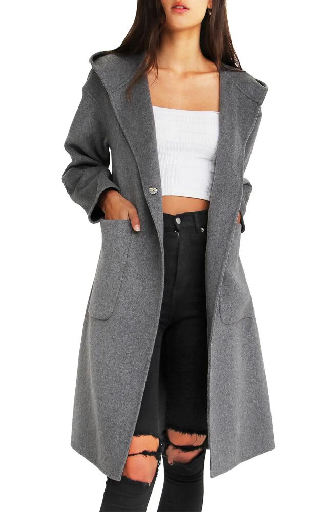 Belle & Bloom BELLE AND BLOOM Walk This Way Wool Coat in Dark Grey Cover