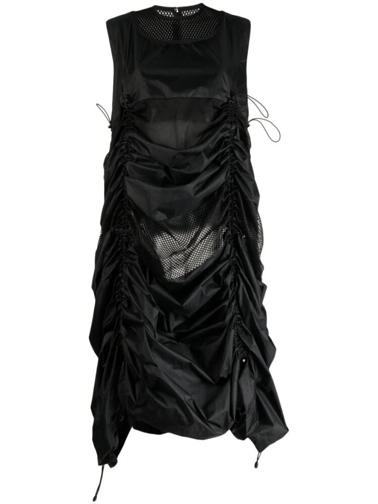 Junya Watanabe ruched A-line midi dress - Black Cover