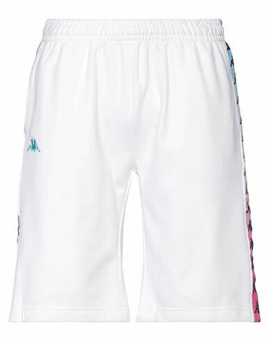 Kappa Man Shorts & Bermuda Shorts White Cotton, Polyester Cover