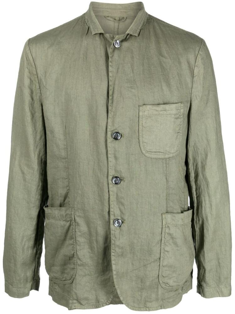 ASPESI notch lapels single-breasted blazer - Green Cover